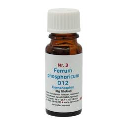 Abbildung: Biochemie 3 Ferrum phosphoricum D12 Globuli, 10 g PZN 08012650