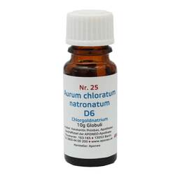 Abbildung: Biochemie 25 Aurum chloratum natronatum D6 Globuli, 10 g PZN 08012674