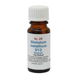 Abbildung: Biochemie 29 Bismutum metallicum D12 Globuli, 10 g PZN 08012679