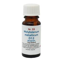 Abbildung: Biochemie 33 Molybdenum metallicum D12 Globuli, 10 g PZN 08012684