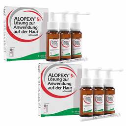 Abbildung: Alopexy 5% Lösung Lösung, 6x60 ml PZN 08012855