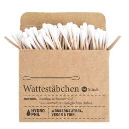 Abbildung: Wattestäbchen aus Bambus & Bio-Baumwolle Hydrophil 100 St PZN 08031234