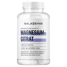 Abbildung: Magnesiumcitrat 200 mg vegan Balasense Tabletten, 180 St PZN 08031410