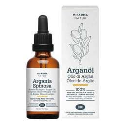 Abbildung: Mifarma Natur 100% reines Arganöl Ätherisches Öl, 50 ml PZN 08031438