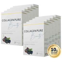 Abbildung: Collagen Pure Beauty 10 g Kollagen hochdosiert Gold-Edition Trinkampullen, 70x25 ml PZN 08031470