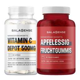 Abbildung: Vitamin C Depot 500 mg Balasense + gratis Apfelfruchtgummi Balasense Kapseln, 90 St PZN 08031497