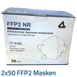 Abbildung: FFP2 Maske Luyao Gesichtsmaske, 2x50 St PZN 08031505