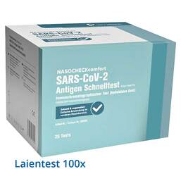 Abbildung: NASOCHECK comfort SARS-CoV-2 Antigen Selbsttest Nasentest Test, 100 St PZN 08031577