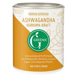 Abbildung: Greenic Ashwagandha-Kurkuma Kraft 130 g, Pulver PZN 08031755