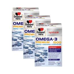 Abbildung: Doppelherz Omega-3 Premium 1500 Kapseln, 3x120 St Kapseln, 3x120 St PZN 08031827