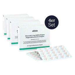Abbildung: Bisacodyl 5 mg Abführdragees atida Dragees magensaftresistent, 4x50 St PZN 08031901