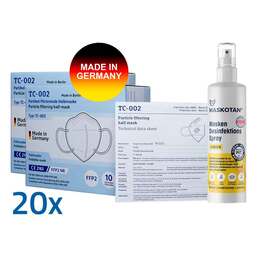 Abbildung: Atemschutzmaske FFP2 Made in Germany Kombipackung, 2x10 St PZN 08031985