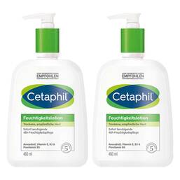 Abbildung: Cetaphil Feuchtigkeitslotion für trockene, empfindliche Haut 2x460 ml, Lotion PZN 08032114