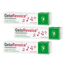Abbildung: GeloRevoice Halstabletten Kirsch-Menthol bei Heiserkeit & Stimmverlust 3x20 St, Lutschtabletten PZN 08032153