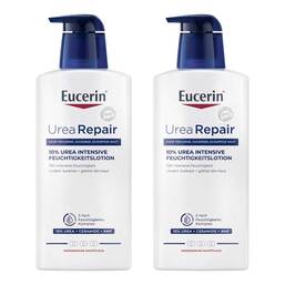 Abbildung: Eucerin UreaRepair Lotion 10% - trockene Haut 2x400 ml, Lotion PZN 08032314