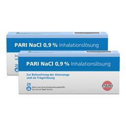 Abbildung: Pari NaCl Inhalationslösung Ampullen 2x 20x5 ml, Ampullen PZN 08032317