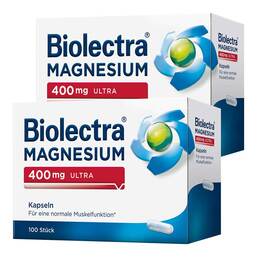 Abbildung: Biolectra Magnesium 400 mg ultra Kapseln 2x100 St, Kapseln PZN 08032327