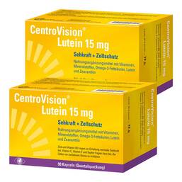 Abbildung: Centrovision Lutein 15 mg Kapseln 2x90 St, Kapseln PZN 08032331