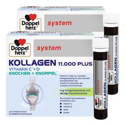 Abbildung: Doppelherz system Kollagen 11000 Plus Ampullen 2x750 ml, Ampullen PZN 08032333