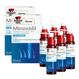 Abbildung: MINOXIDIL DoppelherzPharma 50 mg/ml Lösung für Männer 2x3x60 ml, Lösung PZN 08032350