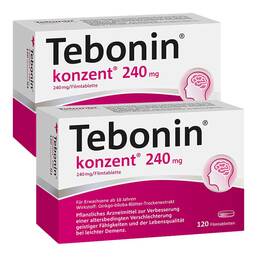 Abbildung: Tebonin konzent 240 mg Filmtabletten Filmtabletten, 2x120 St PZN 08032367