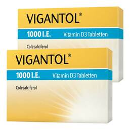 Abbildung: Vigantol 1.000 I.E. Vitamin D3 Tabletten 2x200 St, Tabletten PZN 08032372