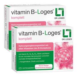 Abbildung: vitamin B-Loges komplett Filmtabletten 2x120 St, Filmtabletten PZN 08032375