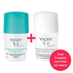 Abbildung: 2 für 1 Vichy Deo Roll-On Anti Transpirant + Sensi Stifte, 50 ml PZN 08032378