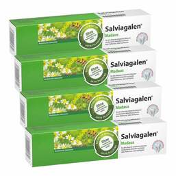 Abbildung: Salviagalen med. Zahncreme Madaus 4x75 ml, Zahncreme PZN 08032397