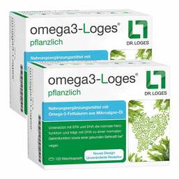 Abbildung: OMEGA3-Loges pflanzlich Kapseln 2x120 St, Kapseln PZN 08032400