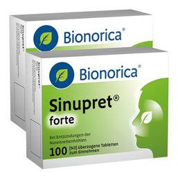 Abbildung: Sinupret forte überzogene Tabletten 2x100 St, Überzogene Tabletten PZN 08032433