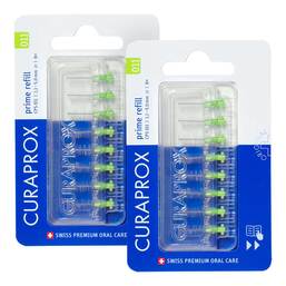 Abbildung: Curaprox CPS 011 prime Interdentalbürsten Refill 2x8 St, Zahnbürste PZN 08032509