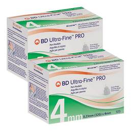 Abbildung: BD Ultra-Fine Pro Pen-Nadeln 4 mm 32 G 2x105 St, Kanüle PZN 08032524