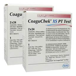 Abbildung: Coaguchek XS PT Test 2x48 St, Teststreifen PZN 08032549