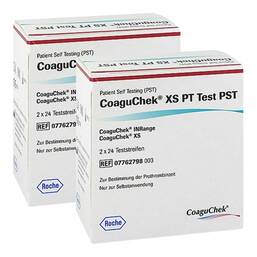 Abbildung: Coaguchek XS PT Test Pst 2x48 St, Teststreifen PZN 08032550