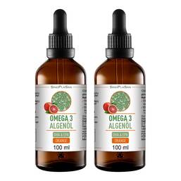 Abbildung: Omega-3 Algenöl DHA 300 mg+EPA 150 mg 2x100 ml, Öl PZN 08032553