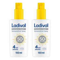 Abbildung: Ladival trockene Haut Sonnenschutz-Spray LSF 50 + 2x150 ml, Spray PZN 08032601