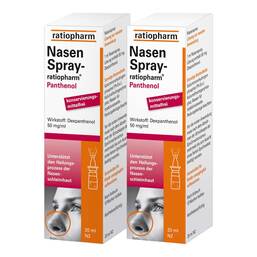 Abbildung: Nasenspray ratiopharm Panthenol 2x20 ml, Nasendosierspray PZN 08032627