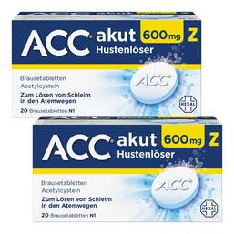 Abbildung: ACC akut 600 mg Z Hustenlöser, Brausetabletten 2x20 St, Brausetabletten PZN 08032628