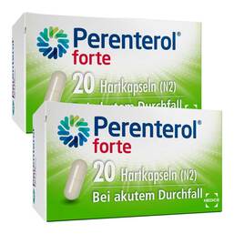Abbildung: Perenterol® forte 250 mg bei akutem Durchfall & zur Vorbeugung 2x20 St, Hartkapseln PZN 08032633