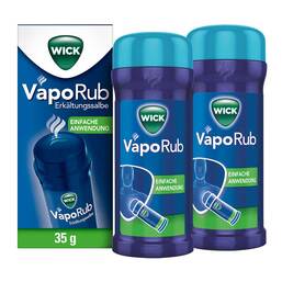 Abbildung: WICK VapoRub Erkältungssalbe im Applikator 2x35  g, Salbe PZN 08032711 