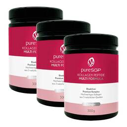 Abbildung: Puresgp Kollagen Peptide Multi Formula Pulver 3x300 g, Pulver PZN 08032715