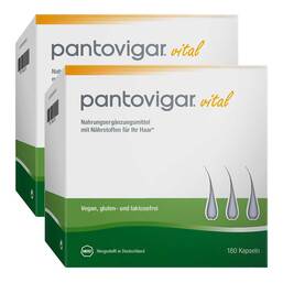 Abbildung: Pantovigar vital Kapseln mit Nährstoffen für Haare 2x180 St, Kapseln PZN 08032722 