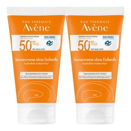 Abbildung: Avene Sonnencreme SPF 50 + ohne Duftstoffe 2x50 ml, Creme PZN 08032740