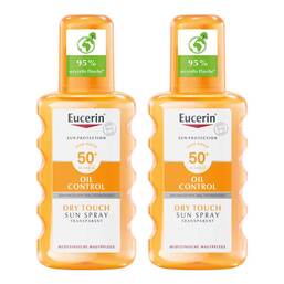 Abbildung: Eucerin Sun Oil Control Body transparent Spray LSF 50 + 2x200 ml, Spray PZN 08032747