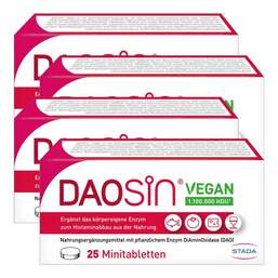 Abbildung: Daosin vegan Tabletten 4x25 St, Tabletten PZN 08032749