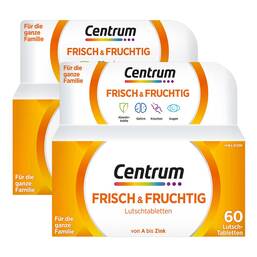 Abbildung: Centrum frisch & fruchtig Lutschtabletten 2x60 St, Lutschtabletten PZN 08032770