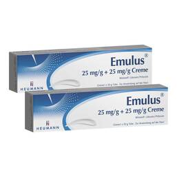 Abbildung: Emulus 25 mg/g + 25 mg/g Creme 2x30 g, Creme PZN 08032794