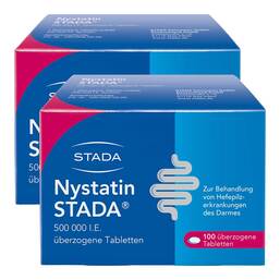 Abbildung: Nystatin STADA® 500.000 I.E. Tabletten 2x100 St, Überzogene Tabletten PZN 08032803
