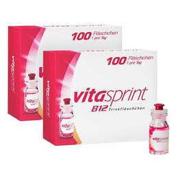 Abbildung: vitasprint B12 Trinkfläschchen mit Vitamin B12 2x100 St, Trinkampullen PZN 08032841